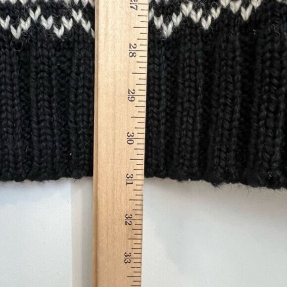 Vintage Alma Men’s Small Oversized Nordic 100% Wool Pullover Sweater 1/4 Zip - Picture 5 of 12